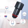 QC 3.0 Car Charger, Dual Ports, Aluminium Alloy+ABS - immagine 5