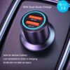 QC 3.0 Car Charger, Dual Ports, Aluminium Alloy+ABS - immagine 6